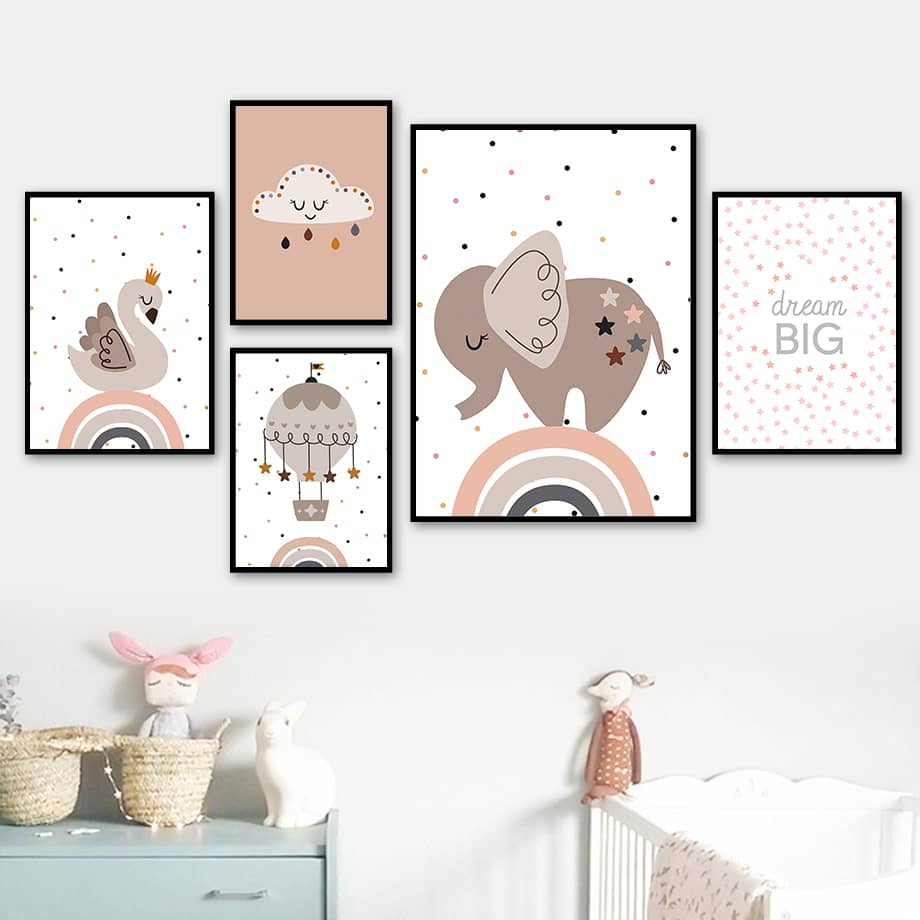 Children's Room Decoration Cartoon Poster And Art Canvas…