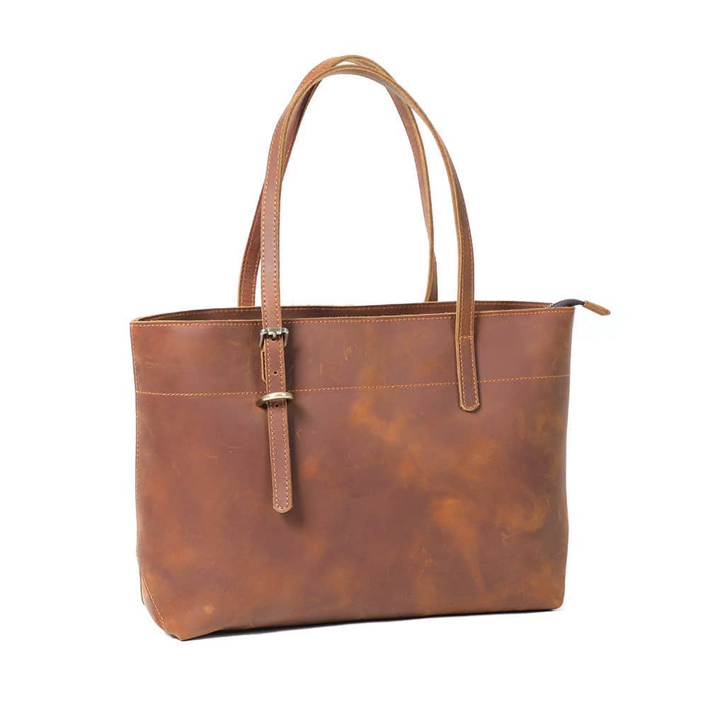 Simple First Layer Cowhide Tote Bag Retro Ladies Shoulder…