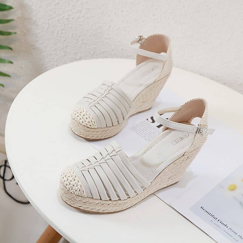 Summer New Thick-Soled Espadrille Wedges High Heels Hemp…