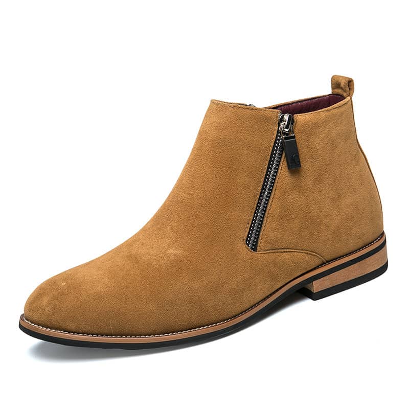 Men's High-top Leather Shoes Korean Style Retro