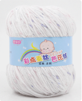 Color dot medium thick hand-knitted thread