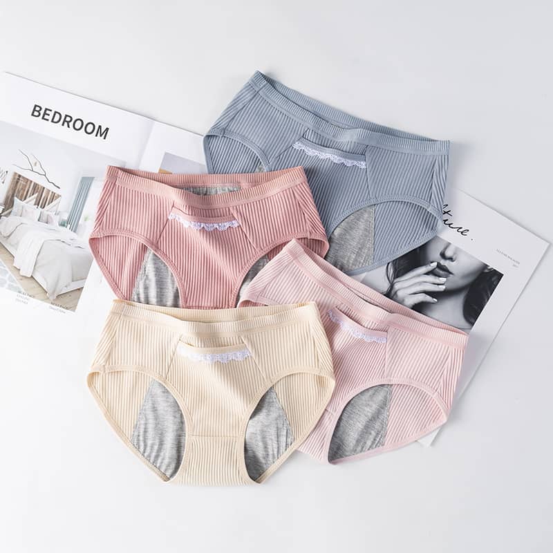 Women's Menstrual Panties Underwear Cotton Large Size Lea…