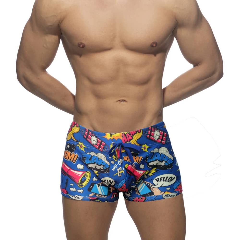 Boys' Nylon Bikini Boxer Swimming Trunks
