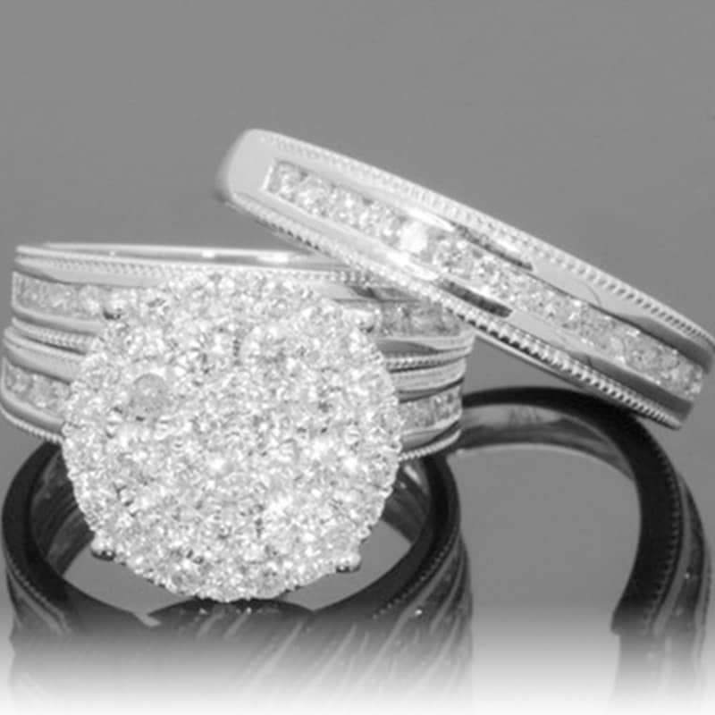 Popular Slightly Set Full Diamond Ring
