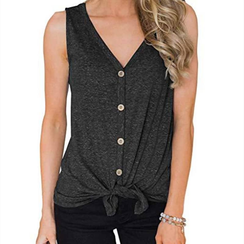 Women's V-Neck Sleeveless Bottoming Shirt Top