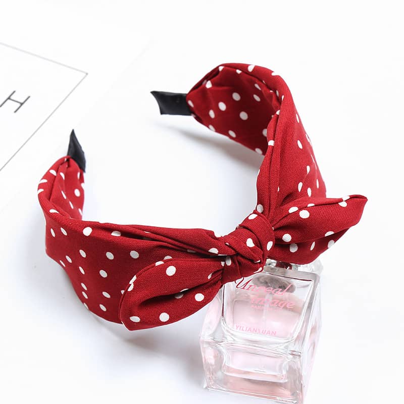 Sweet Fabric Simple Wide Side Wave Point Hair Hoop
