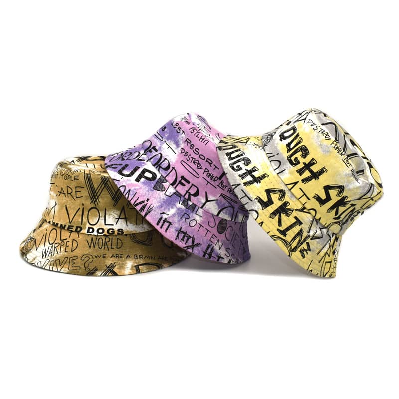 Women's New Graffiti Printing Bucket Hat Men's Summer Out…