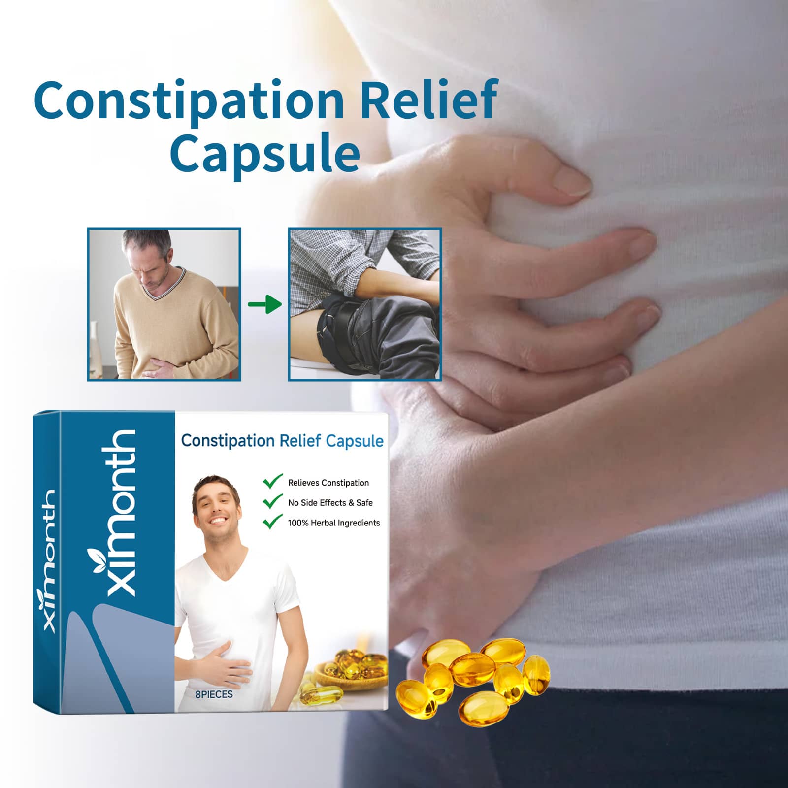 Body Care Relief Capsules Relieve Bowel Movements