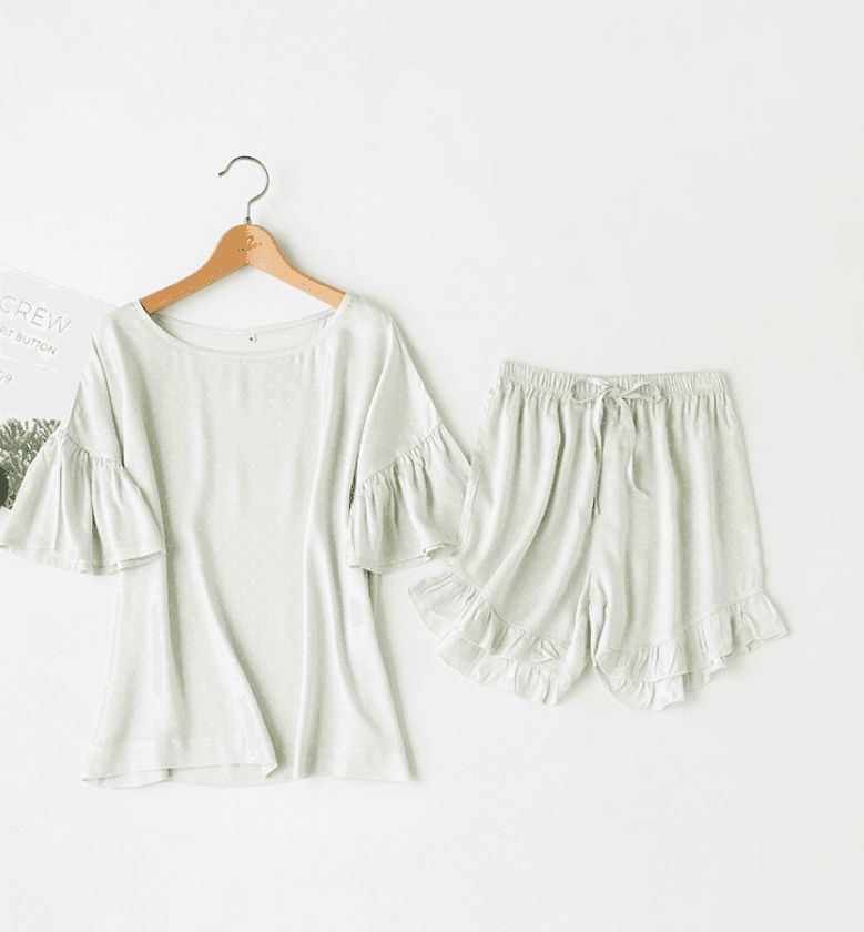 Crew neck short sleeve shorts