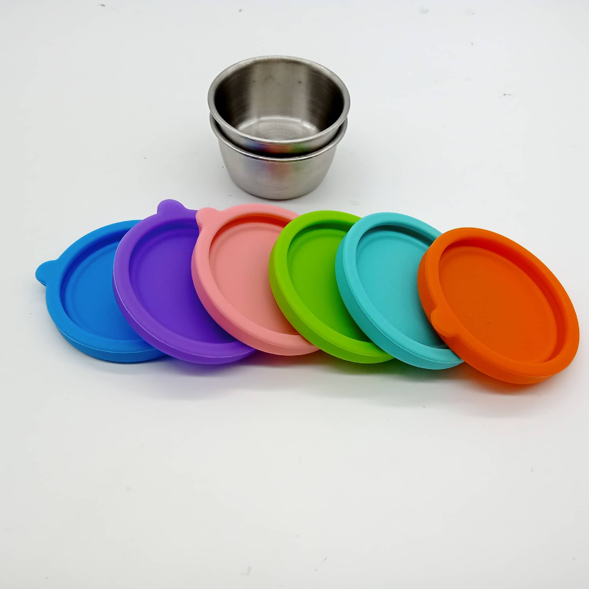 Stainless Steel Dip Cup Seal Seasoning Silicone Lid Leak…