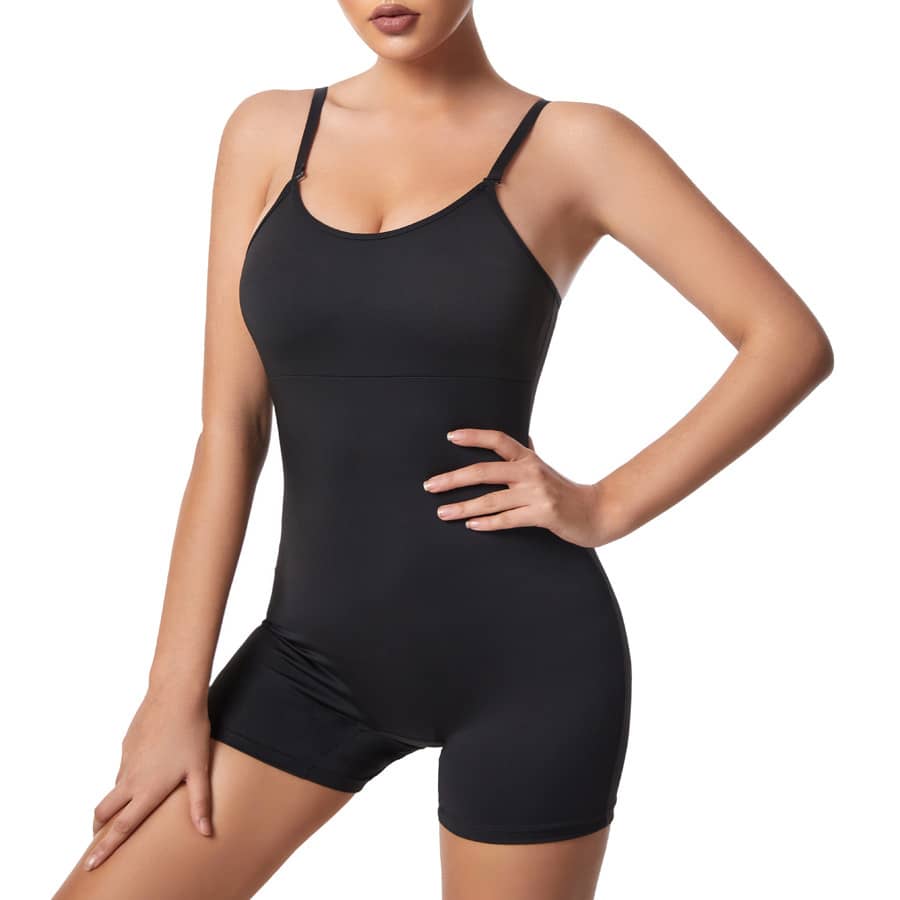 Women's Fashion Solid Color Body Shaper Sling Bodysuit