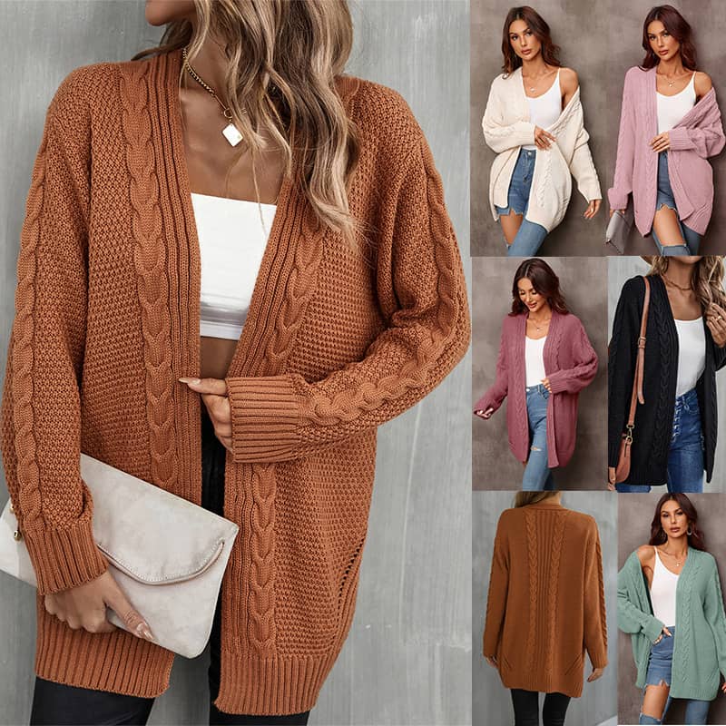 Autumn And Winter New Women's Cardigan Irregular Sweater…
